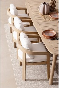 Sedia da esterno di colore naturale in legno massiccio Pablo – Bizzotto