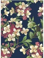 Coordonne Carta da parati Flowery - Navy
