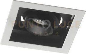 Incasso led apollo nero 20w 2000lm 4000k orientabile 15x15x9,4cm