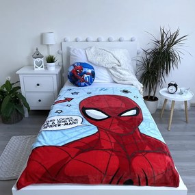 Coperta per bambini in microflanella rossa e blu 100x150 cm Spiderman - Jerry Fabrics