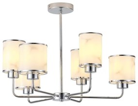 Lampadario a sospensione con supporto rigido 6xE27/60W/230V