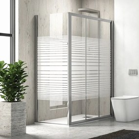 Kamalu - box doccia 80x130 altezza 180 cm apertura scorrimento kp3000s