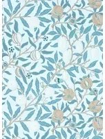 Morris & Co Carta da parati Simply Fruit - Slate/ Vellum