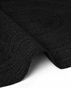 Tappeto nero in iuta reversibile/tessuto a mano 160x230 cm Braided – Hanse Home