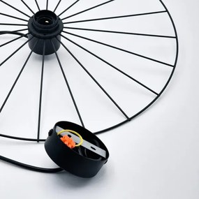 Lampadario a sospensione con filo MONTANA 1xE27/15W/230V diametro 45 cm nero