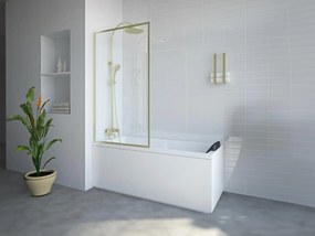 Parete per vasca Dorato stile industriale 80 x 140 cm Vetro temperato - BRADENTON