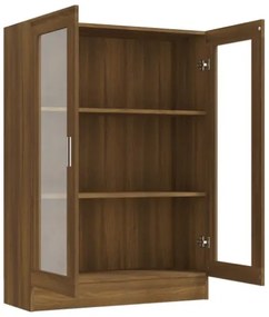 Mobile Vetrina Rovere Marrone 82,5x30,5x115cm Legno Multistrato
