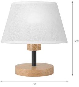 Brilagi - LED Lampada da tavolo ANTHONY 1xE14/40W/230V quercia/bianco