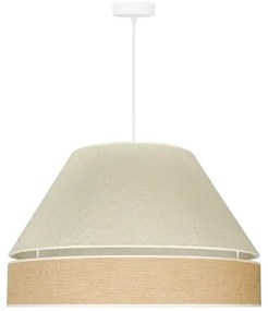 Duolla - Lampadario a sospensione con filo YUTE AVIGNON 1xE27/15W/230V diametro 60 cm grigio/marrone