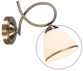 Brilagi - Vetro di ricambio per lampada da parete e per lampadario FRED E27, Ø 13,5 cm, crema/bronzo
