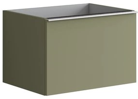 Mobile da bagno sotto lavabo Pixel plain verde laccato opaco L 60 x H 40 x P 45.5 cm 1 cassetto, lavabo non incluso