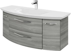 Mobile da bagno sospeso sotto lavabo L 119 x H 48 x P 46.2 cm grigio, 2 cassetti 2 ante PELIPAL Cassca