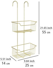 Mensola da bagno sospesa in acciaio inox color oro Milo - Wenko