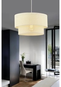 Lampadario a sospensione su cavo ECHO 1xE27/60W/230V crema