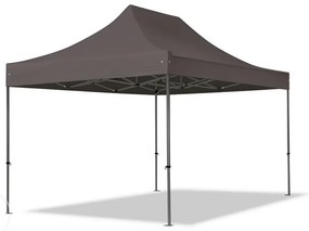 TOOLPORT 3x4,5m gazebo pieghevole con laterali (finestre panoramiche), PREMIUM acciaio, grigio scuro - (600054)