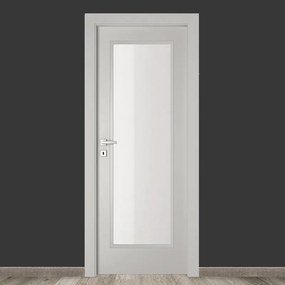 Porta battente Word Vetrata grigio L 60 x H 210 cm destra