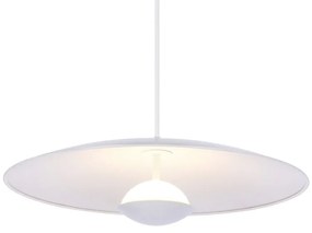 Lampadario LED bianco con paralume in metallo Lund – Candellux Lighting
