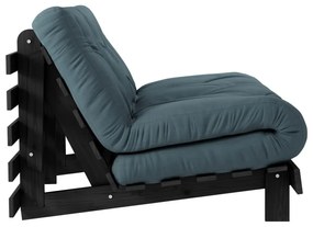 Divano letto color petrolio 140 cm Roots Black Night - Karup Design
