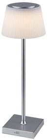 Rabalux 76013- LED Lampada da tavolo ricaricabile dimmerabile TAENA 4W/3,7V IP44 argento