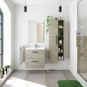 Composizione mobile bagno sospeso moderno 60 cm ALTEA con colonna semiaperta