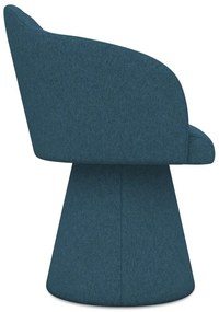 Sedia da pranzo blu in imbottito Kanoa – Makamii