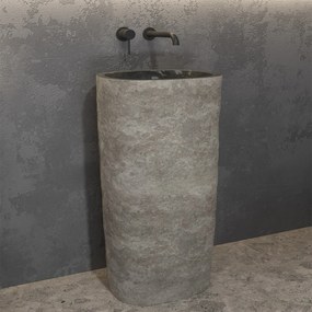 Lavabo Freestanding Con Scarico a Terra 40 Cm Karag "River" Grey