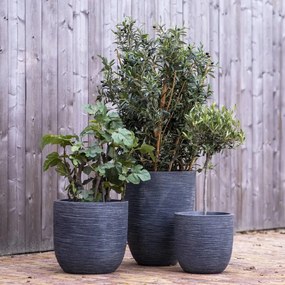 Fioriera Rotonda Waste Rib 43x41 Cm Grigia /