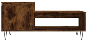 Tavolino da salotto rovere fumo 100x50x45 cm legno multistrato