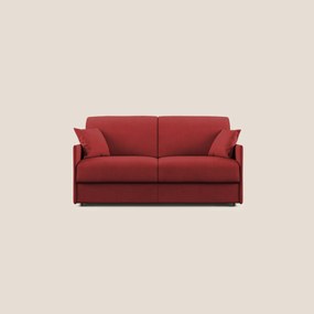 Evans Divano letto in morbido tessuto impermeabile T02 rosso