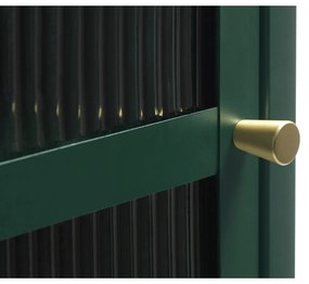 Vetrina in metallo verde Bronco, altezza 160 cm - Unique Furniture