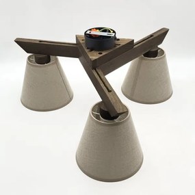 Brilagi - Plafoniera LED ANTHONY 3xE14/40W/230V rovere noce/beige