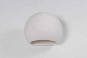 Applique da Parete in Gesso-Ceramico GLOBE E27 Pitturabile da interno
