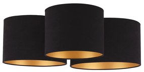 Duolla - Plafoniera ROLLER TRIO 3xE27/60W/230V nero/oro