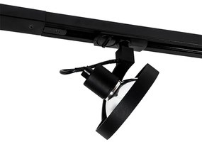 Sistema a binario con 5 faretti neri monofase - Go