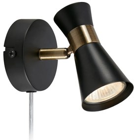 Lampada da parete nera (lunghezza 12 cm) Folie - Markslöjd