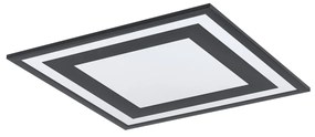 Plafoniera Moderna Savatarila Alluminio Nero Luce Led Integrato 22,2W