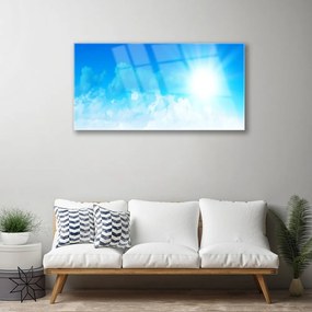Quadro in vetro acrilico Il sole, il cielo, il paesaggio 100x50 cm