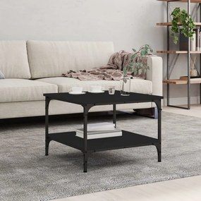 Tavolino Da Salotto Nero 55x55x40 Cm İn Legno Multistrato /