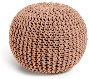 Kave Home - Pouf rotondo Chloe 100% cotone rosa Ø 50 cm