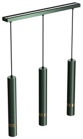 Lampadario a sospensione su cavo JOKER 3xGU10/25W/230V verde/oro