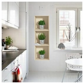 Set di 3 adesivi con effetto 3D Erbe in vaso - Ambiance