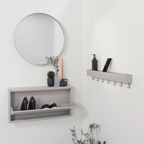 Scarpiera in metallo grigio-beige Billy - Spinder Design