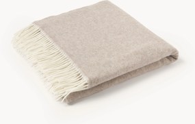 Coperta reversibile in lana e cashmere Faro