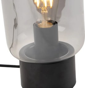 Lampada da tavolo di design nera con vetro fumé - Bliss Cute
