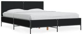 Giroletto Nero 120x200 Cm İn Legno Multistrato E Metallo /