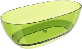 Mexen Pure lime vasca autoportante trasparente 170 x 80 cm, tappo cromato - 58071708012