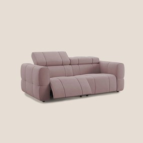 Giotto Divano modulare con opzione relax elettrico in microfibra effetto velluto impermeabile T09