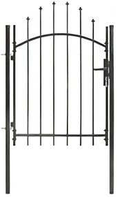 Cancello Da Giardino İn Acciaio 1x1,75 M Nero /