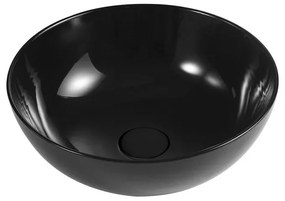 Lavabo da appoggio a ciotola 38,5 cm nero lucido in ceramica Espeon