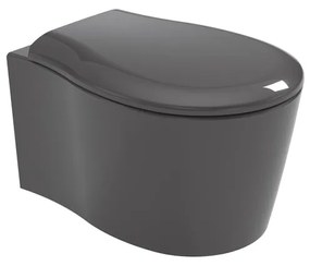 Vaso WC sospeso OLYMPIA CERAMICA soft grigio, sedile incluso P 55 x L 36 cm